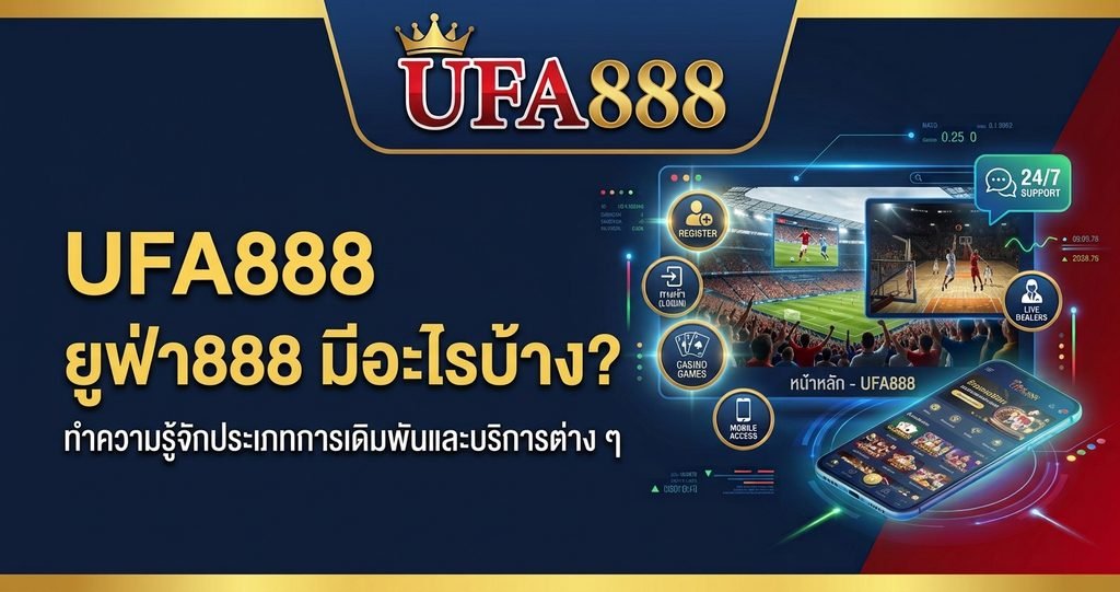 UFA888 ยูฟ่า888 มีอะไรบ้าง? ทำความรู้จักประเภทการเดิมพันและบริการต่าง ๆ